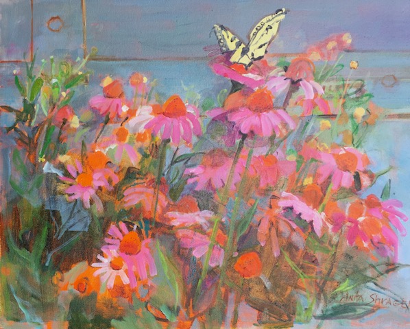 BUTTERFLY BLESSINGS by Anita Shrager - 16 x 20 in., o/c • SOLD
