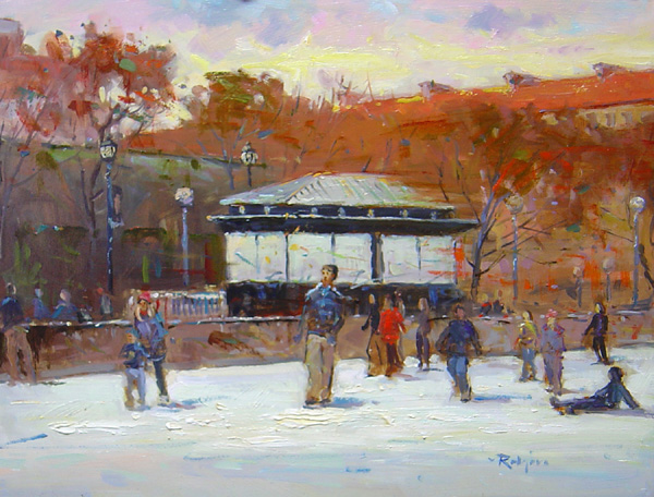 CHRISTMAS IN THE CAPITAL by Jim Rodgers- 12 x 16 in., o/b • $2,500