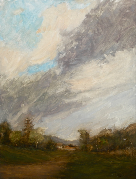 EVENING SKY by David Stier - 30 x 23 in., o/p • $5,300 • • • FEATURED AT THE 2018 BUCKS COUNTY DESIGNER HOUSE!