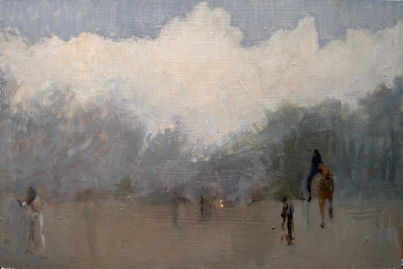 EARLY EVENING by David Stier - 9.5 x 13.5 in., o/b • SOLD