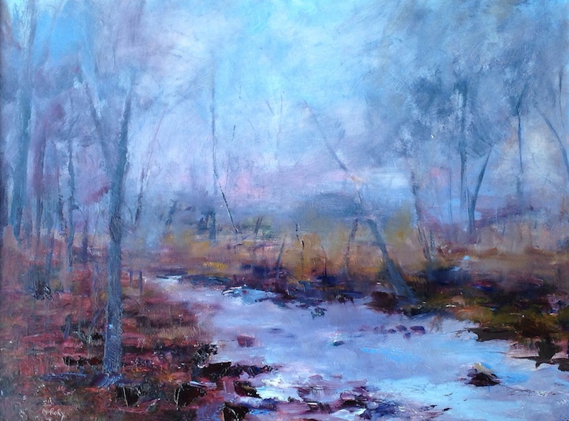 FOG ON LOWER CREEK by Desmond McRory - 18x 24 in., o/b • MUSEUM COLLECTION