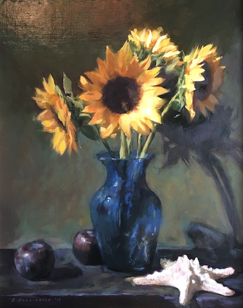 SUNFLOWERS by Evan Harrington - 20 x 16 in., o/l • SOLD