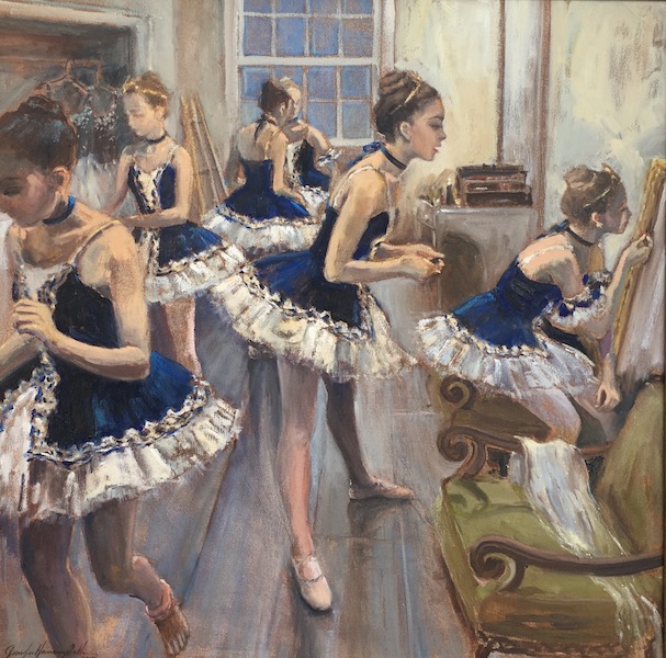 YOUNG DANCERS by Jennifer Hansen Rolli - 20 x 20 in., o/c • SOLD