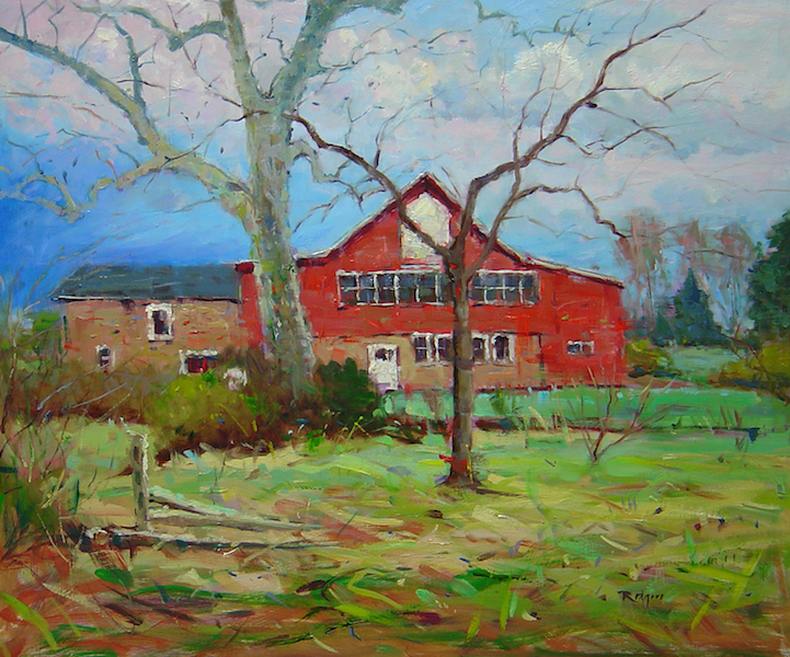 LATE MARCH, PINEVILLE by Jim Rodgers - 20 x 24 in., ob • $4,700