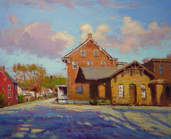 EVENING SHADOWS, MILFORD by Jim Rodgers - 20 x 24 in., o/b • $4,700