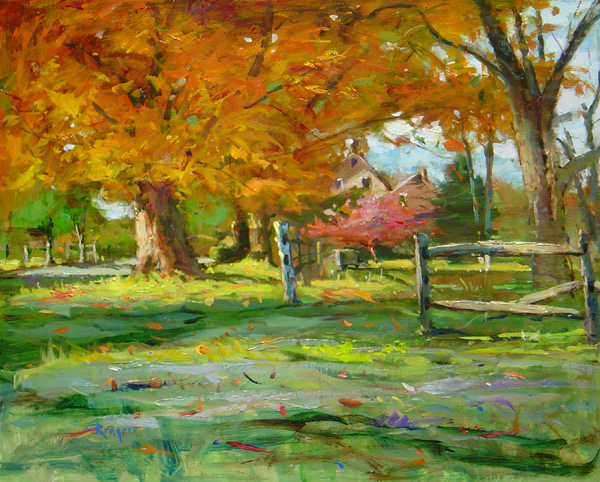LATE OCTOBER, BUCKS COUNTY by Jim Rodgers - 16 x 20 in., o/b • SOLD