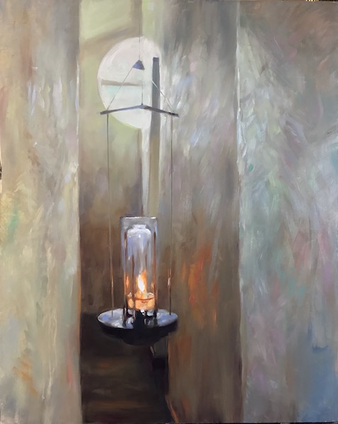 CHAPEL CANDLE for BROTHER JOHN book by August Turak - 20 x 16 in., o/lb • SOLD