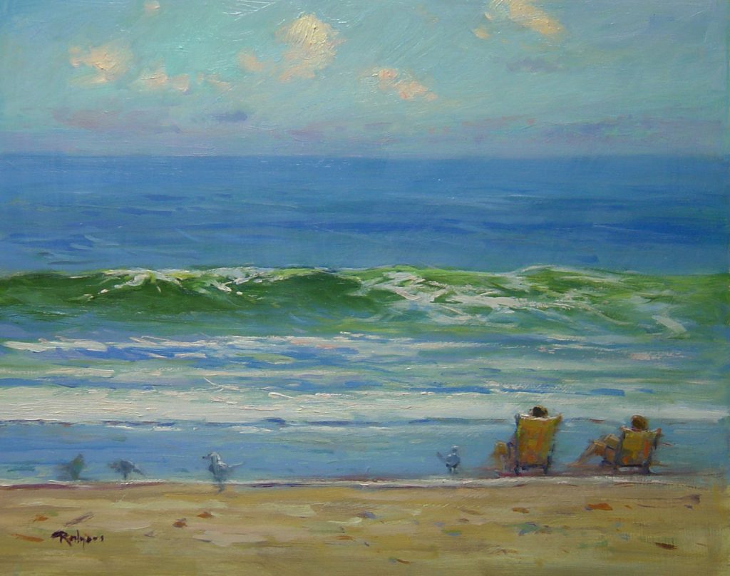 SURFS UP by Jim Rodgers- 16 x 20 in., o/b •$3,700