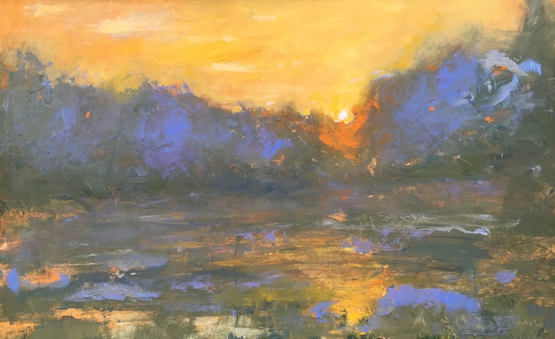 LATE SUNSET_ by Desmond McRory - 24 x 38 in., o/b • $4,800