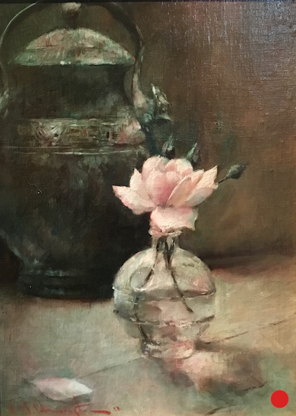 ROSE WITH COPPER POT by Evan Harrington - 16 x 12 in., o/lb • SOLD