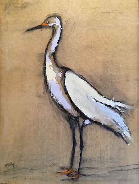 EGRET by Desmond McRory 24 x 18 in., o/b • SOLD