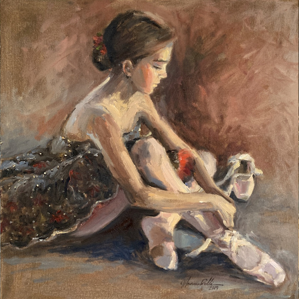 YOUNG DANCER by Jennifer Hansen Rolli - 15 in. sq., o/c • SOLD