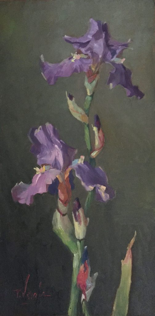 IRIS No. 3 by Trisha Vergis - 24 x 12 in., oc/b • SOLD
