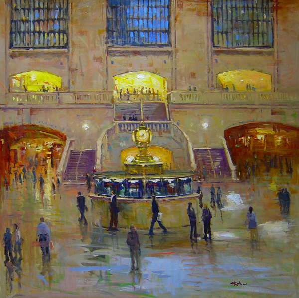 GRAND CENTRAL by Jim Rodgers - 30 x 30 in., o/b • SOLD