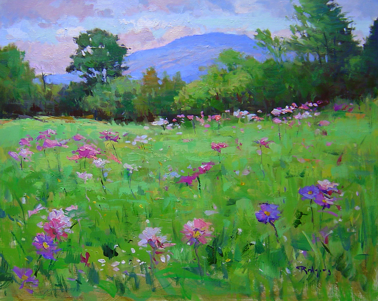 MID SUMMER WILDFLOWERS by Jim Rodgers - 16 x 20 in., o/b • SOLD