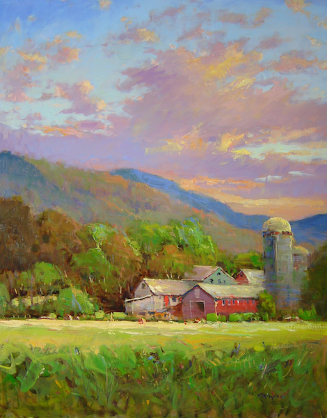 STATE COLLEGE SUNSET by Jim Rodgers - 30 x 24 in., o/b • SOLD