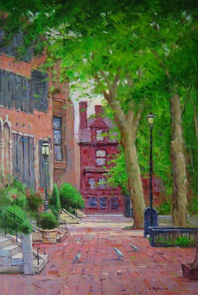 SUNDAY MORNING, PHILLY by Jim Rodgers - 36 x 24 in., o/b • SOLD