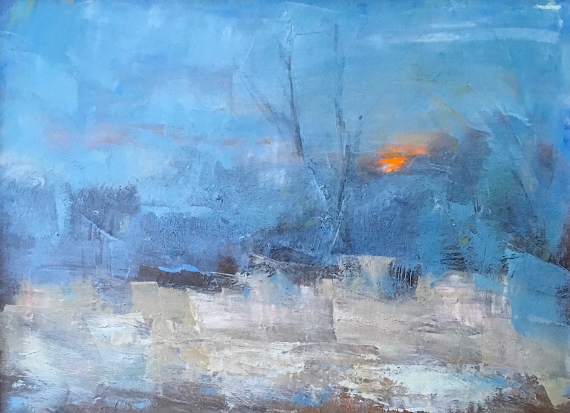 WINTER SUN by Desmond McRory - 18 x 24 in., oil on board • SOLD