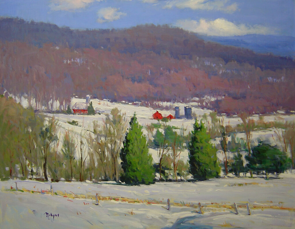 SUNDAY MORNING, UPPER BUCKS by Jim Rodgers - 24 x 30 in., o/b • SOLD