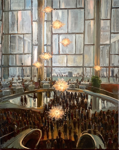 ALL ELSE IN LIFE IS FOLLY (METROPOLITAN OPERA, LINCOLN CENTER) by Jennifer Hansen Rolli - 30 x 24 inches, oil on canvas • SOLD