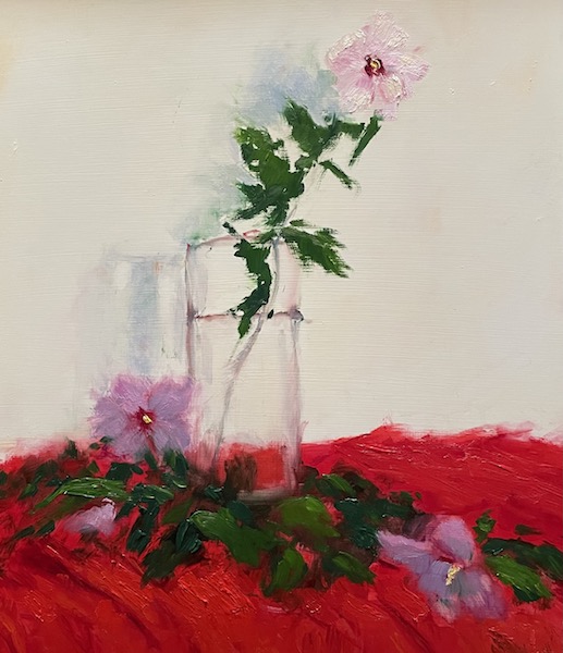 ROSE OF SHARON BRANCHES by Desmond McRory - 20 x 16 in., o/b • $2,000