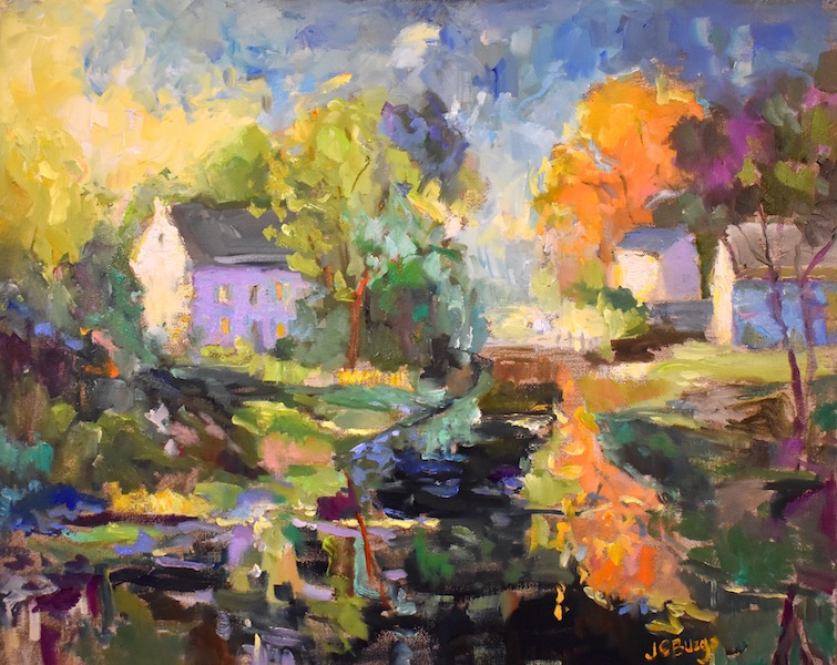 CANAL SUNRISE by Jean Childs Buzgo - 16 x 20 inches, o/c • SOLD