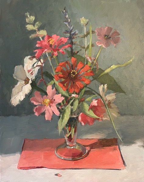 BOUQUET FOR A FRIEND by Trisha Vergis - 14 x 11 in., o/c • SOLD