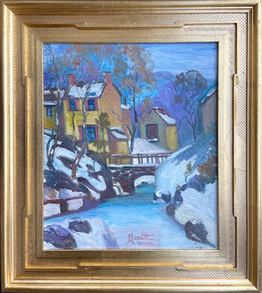 BRIDGE HOUSE by Joseph Barrett - 20 x 17 inches, oil on canvas • $5,800