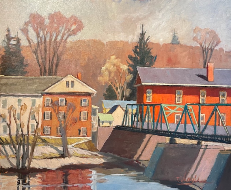 FRENCHTOWN, LATE WINTER WARMTH by Trisha Vergis - 20 x 24 inches, oil on canvas • SOLD