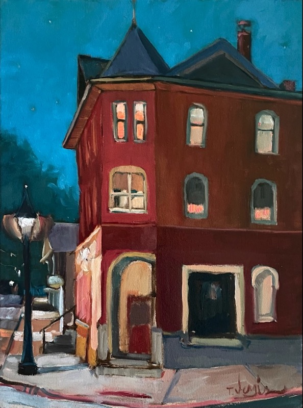 MAIN STREET VIBE - FLEMINGTON by Trisha Vergis - 16 x 12 inches, oil on canvas • $1,800