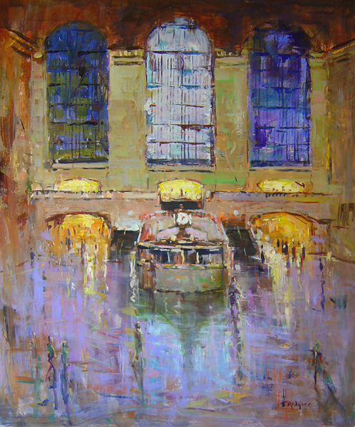 MORNING AT GRAND CENTRAL by Jim Rodgers - 24 x 20 in., o/b • SOLD