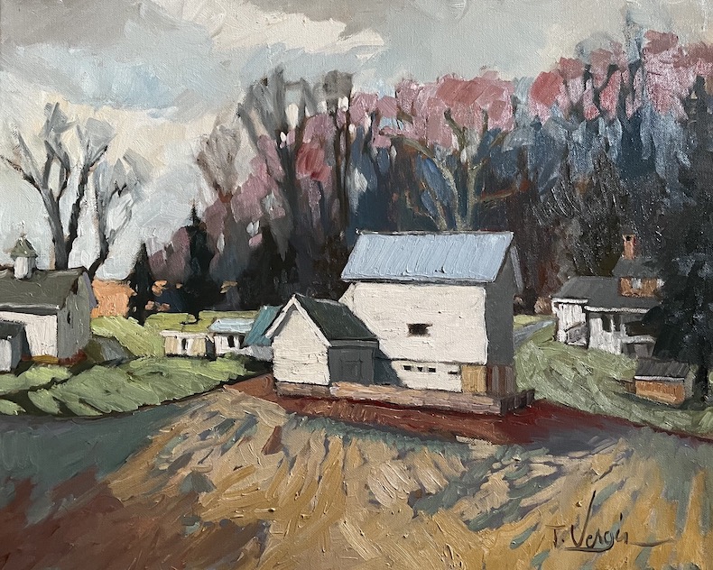 FEBRUARY AT AUNT DOTTIE'S by Trisha Vergis - 16 x 20 inches, oil on canvas • SOLD
