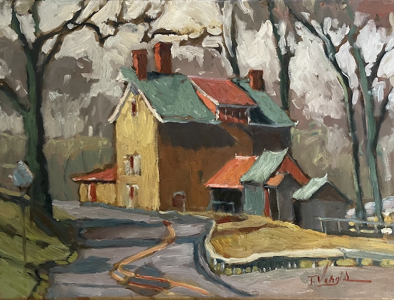 STOVER MYERS MILL, PIPERSVILLE by Trisha Vergis - 12 x 16 in, o/c • SOLD