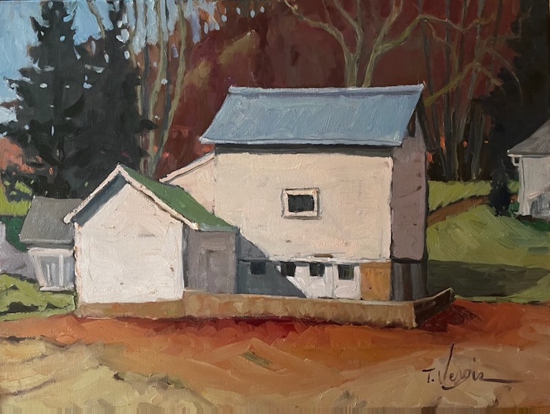 WINTER WARMTH ON DOTTIE'S FARM by Trisha Vergis - 18 x 24 inches, oil on canvas • $3,000
