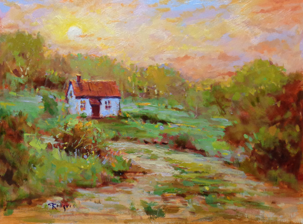 COUNTY MAYO SUNSET by Jim Rodgers - 12 x 16 in., o/b • $2,500