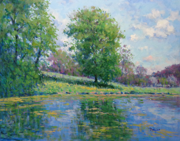 MEADOWBROOK POND by Jim Rodgers - 24 x 30 in., o/b • $6,200