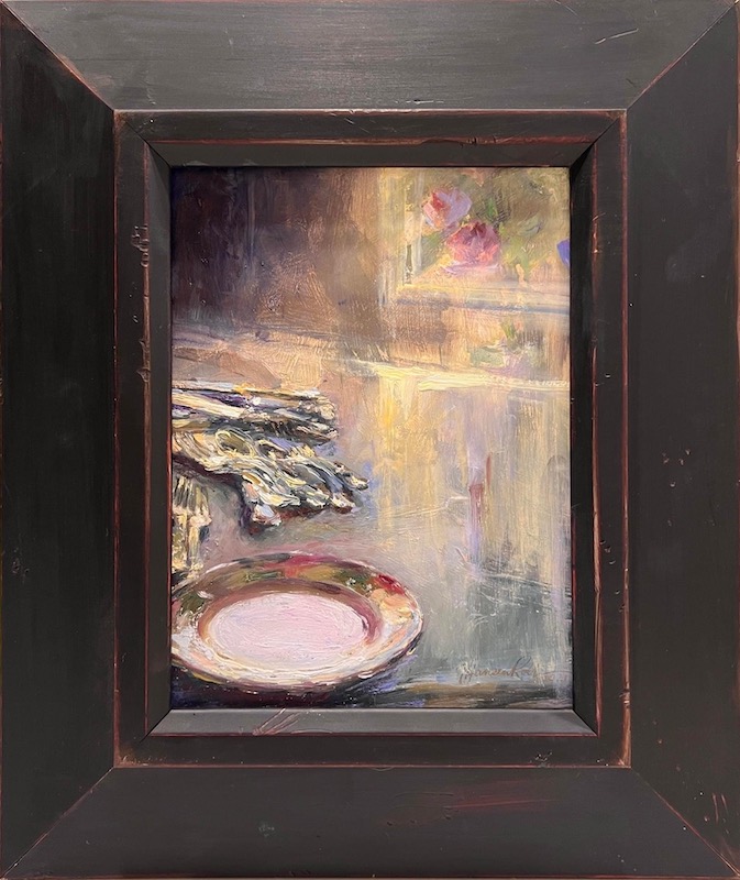 The SILVER by Jennifer Hansen Rolli - 8 x 6 in., oil on board • Just sold April '22 in Salmagundi Club auction!