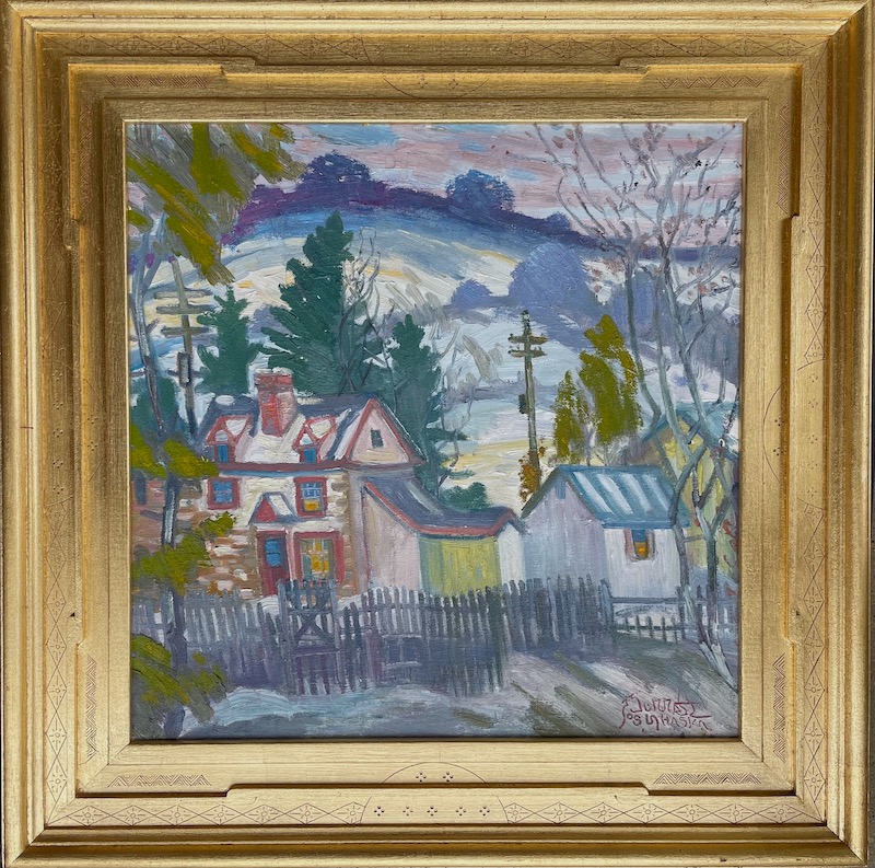 STONE HOUSE, BUCKINGHAM by Joseph Barrett - 20 x 20 inches, oil on canvas • $6,600