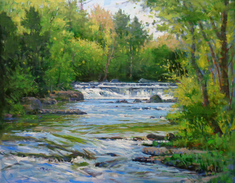 LATE AFTERNOON STREAM by Jim Rodgers -24 x 30 inches, oil on board • $6,200