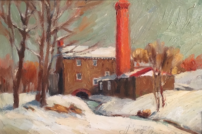 MARCH, STOVER-MYERS MILL by Jennifer Hansen Rolli - 6.5 x 9.5 in., o/b • SOLD