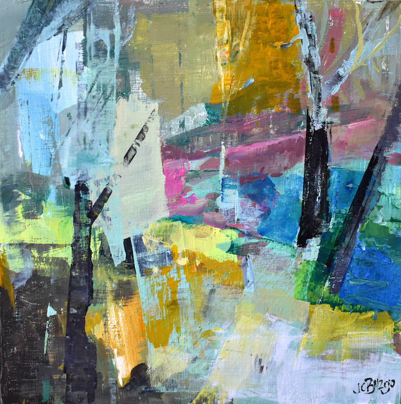 TREES III by Jean Childs Buzgo - 12 x 12 inches, acrylic on birch panel • $1,600