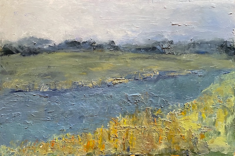 Headlining his November 2022 exhibition:  SUMMER STREAM by Desmond McRory - 24 x 36 in., o/b • SOLD
