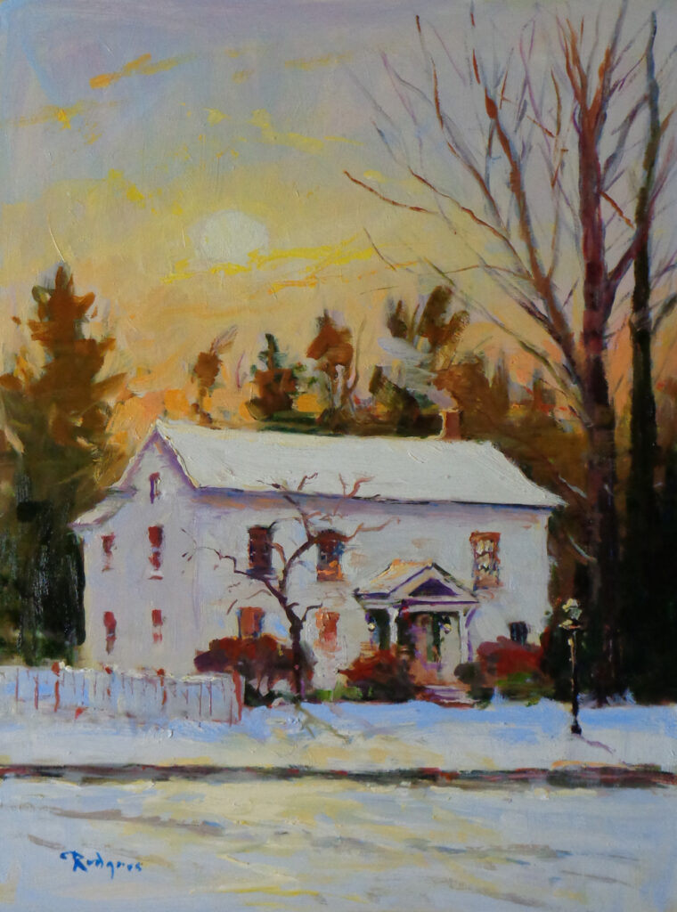 SILENT WINTER MORNING by Jim Rodgers - 16 x 12 inches, oil on board • $2,500