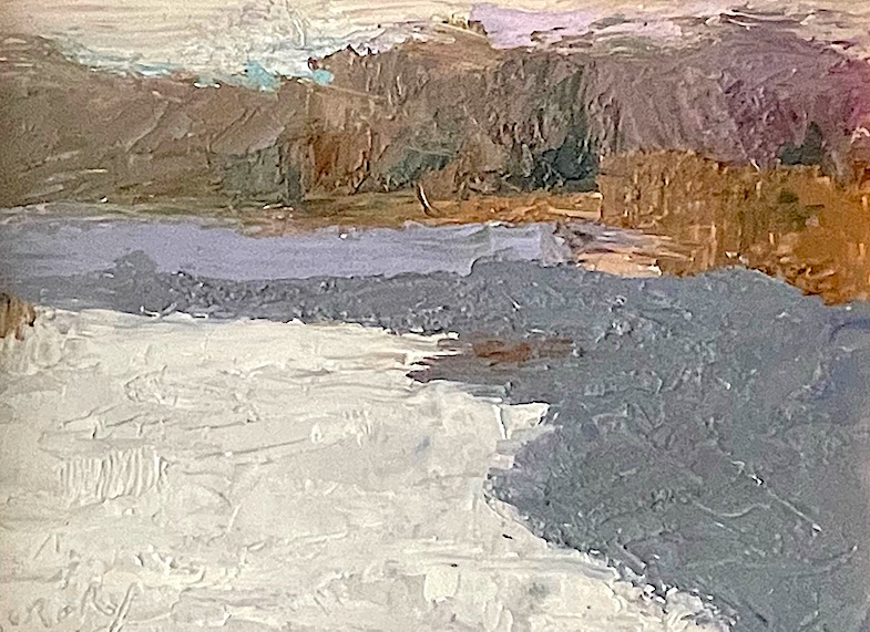 WINTER RIVER by Desmond McRory - 6 x 8 in., o/b • $750