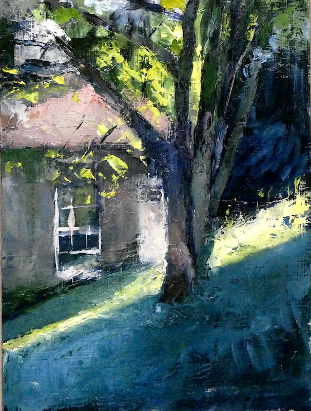 MID-MORNING LIGHT by David Stier - 18 x 13.5 inches, oil on board • SOLD