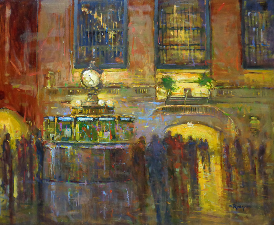 HEADING HOME, GRAND CENTRAL by Jim Rodgers - 20 x 24 inches., oil on board • SOLD