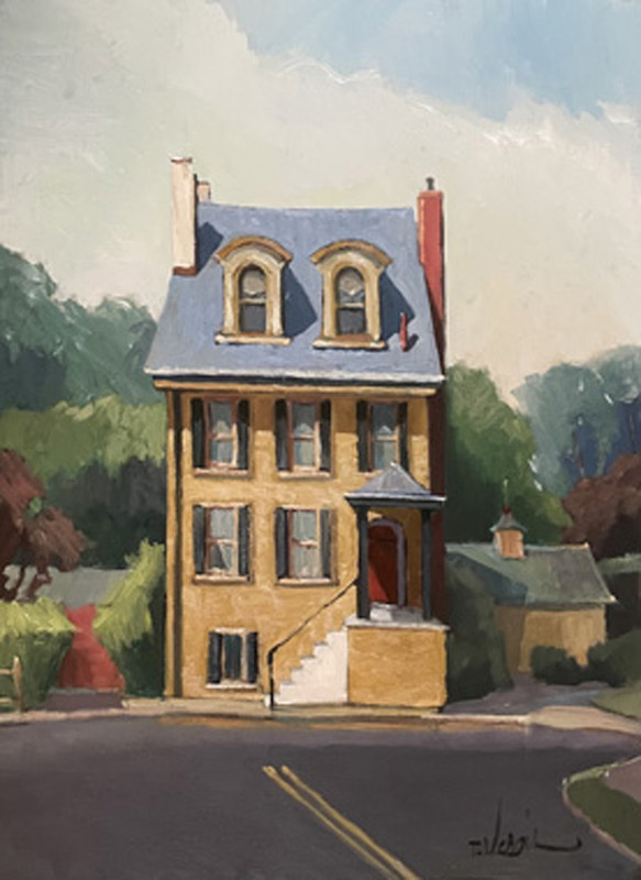 LANGHORNE, BELLEVUE AVENUE by Trisha Vergis - 24 x 18 in., oil on canvas • $3,500