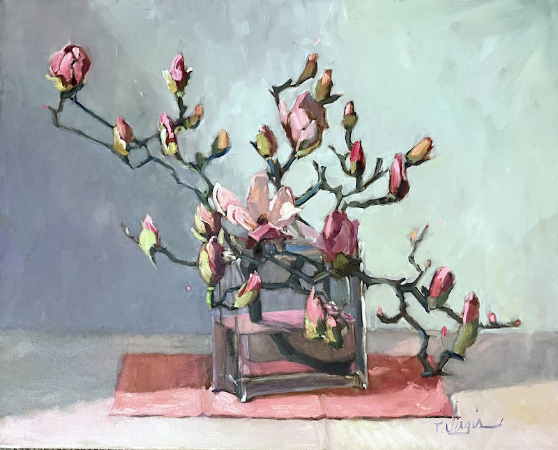 MARCH MAGNOLIAS by Trisha Vergis - 24 x 30 inches, oil on canvas • $4,300