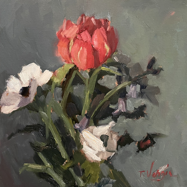 MID MAY BOUQUET by Trisha Vergis -10 x 10 inches, oil on board • $1,600