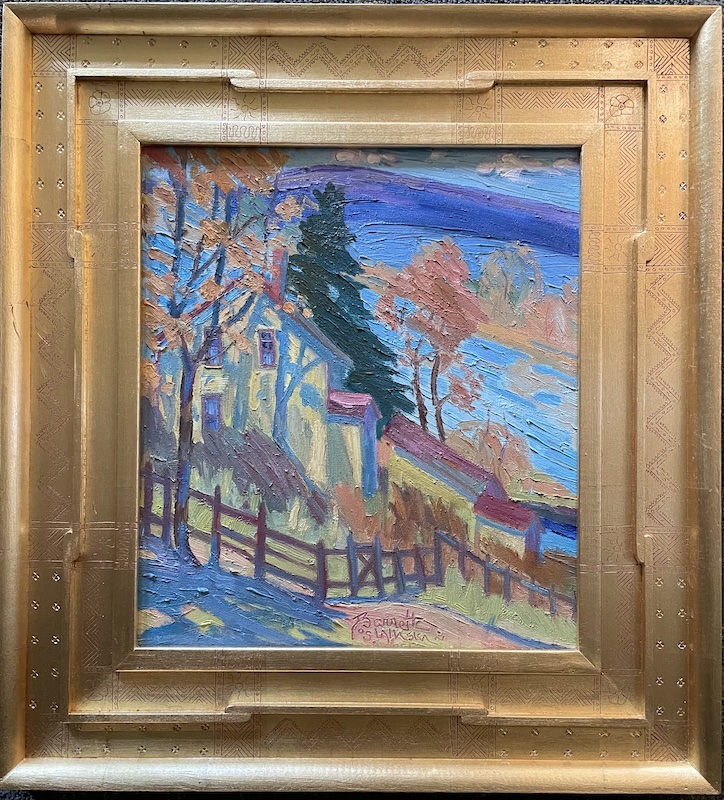 OCTOBER by Joseph Barrett - 16 x 14 inches, oil on canvas, in artist's signed frame • SOLD